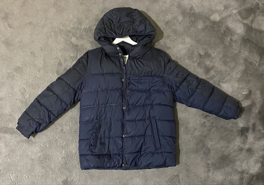 Granatowa zimowa puchowa kurtka Zara 164cm