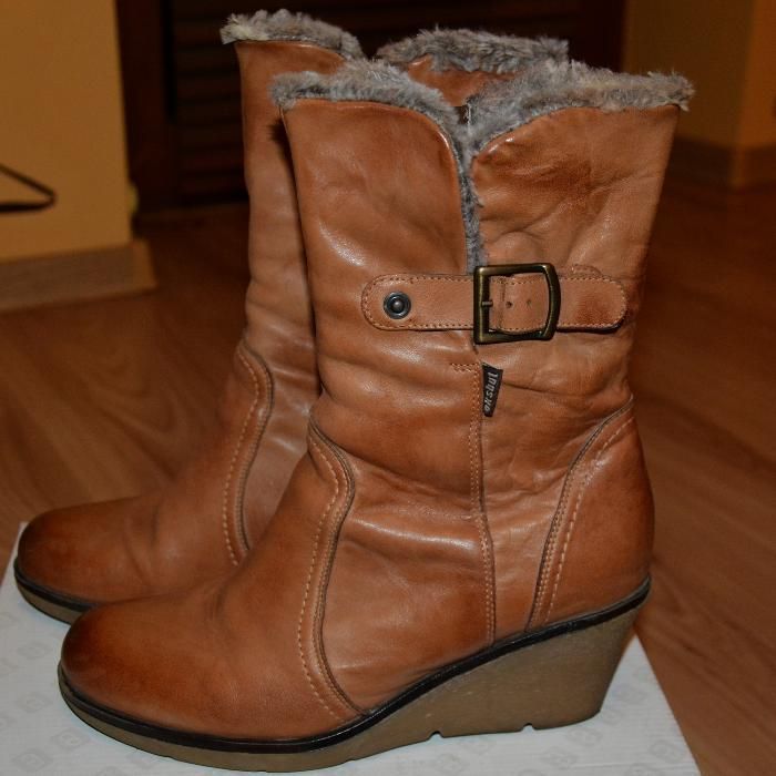 Kozaki / botki EKSBUT skóra 38 super stan! Wartość 319PLN