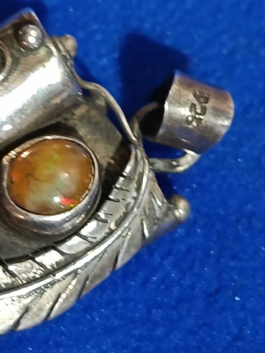 Pendente Pré Histórico acabamentos prata 925 Síria Antiga 4,5 cm