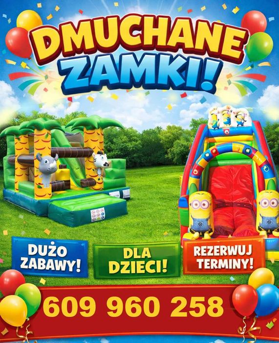 Dmuchańce, Zamki Dmuchane- WYNAJEM ZAMKÓW-Zjeżdżalnie