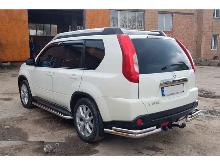 Nissan X-trail T31 2007-2014 рр. Задні кути AK003-Double (2 шт., нерж.)