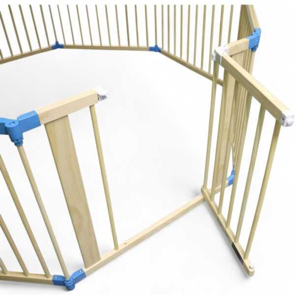 Drewniany Kojec dla Dziecka Ø150 cm Naturalne Drewno Bezpieczny