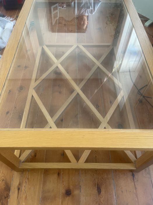 Mesa de apoio feito à mão madeira maciça