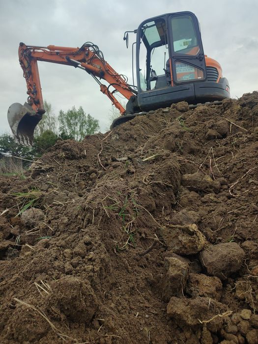 Minikoparka Usługi ziemne wykopy przyłącza prad gaz woda kanalizacja