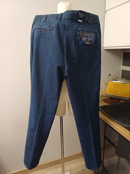 Nowe spodnie męskie niebieski jeans Brühl rozm XL (52)