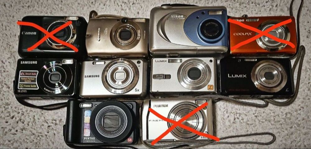 Лот цифровий фотоапарат Canon,Samsung,Pentax,Lumix,Nikon
