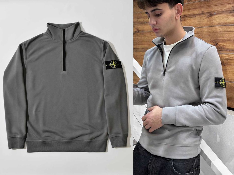 SALE! Зип свитшот STONE ISLAND. 1/3 зип стон айленд/кофта стоник. 1в1