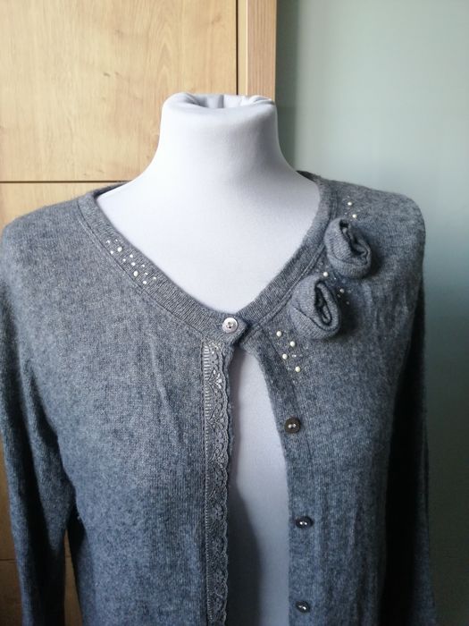 Sweter damski szary zapinany Annabetti XL