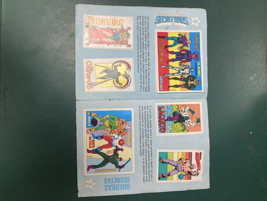 Caderneta completa Secret Wars Marvel