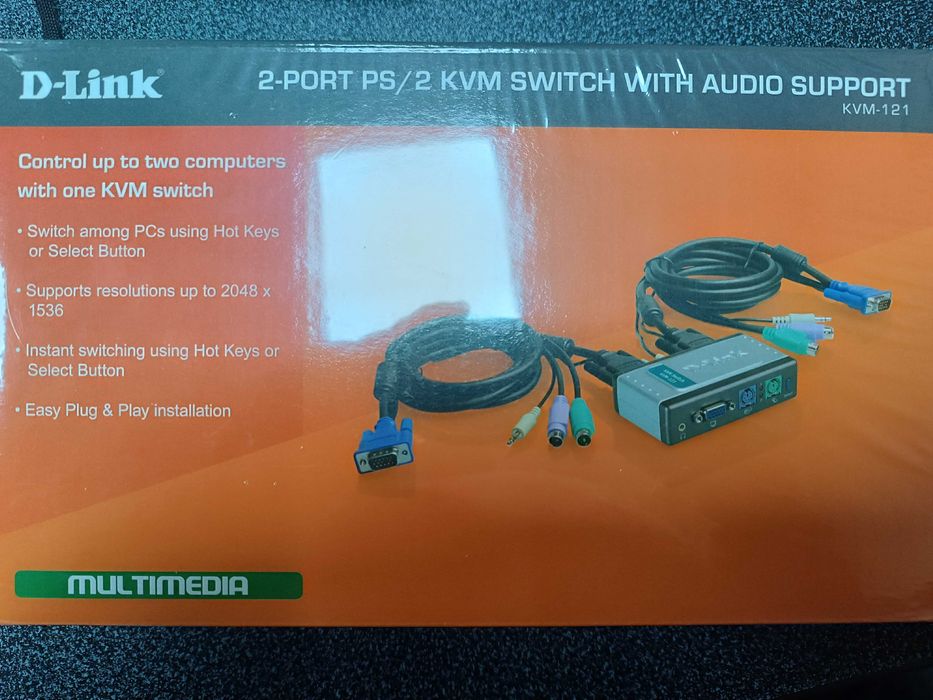 Свіч двох портовий D-LINK 2KVM