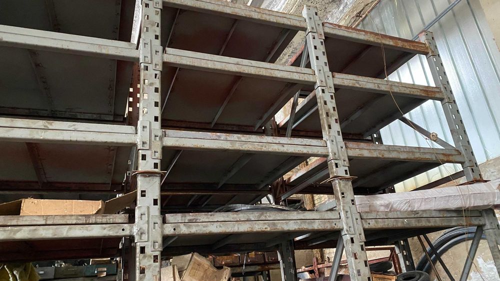 Стеллажи металлические сборные складские, б/у