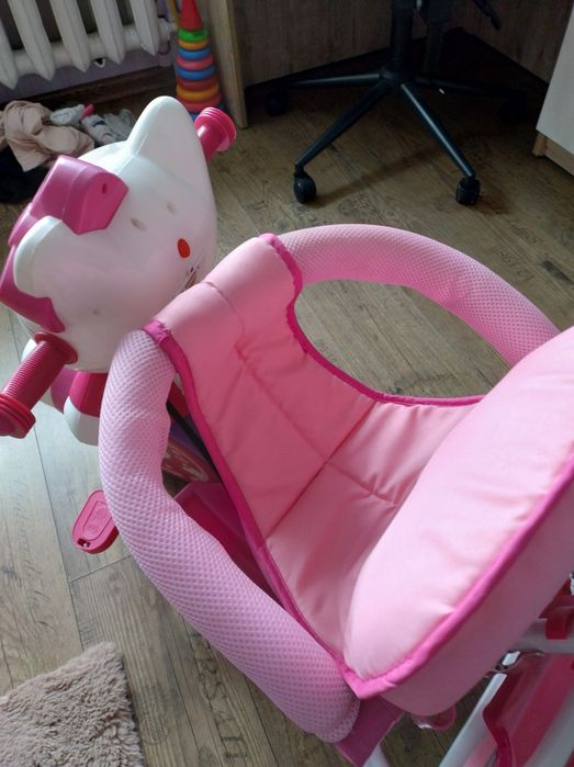 Дитячий велосипед Hello Kitty з батьківською ручкою