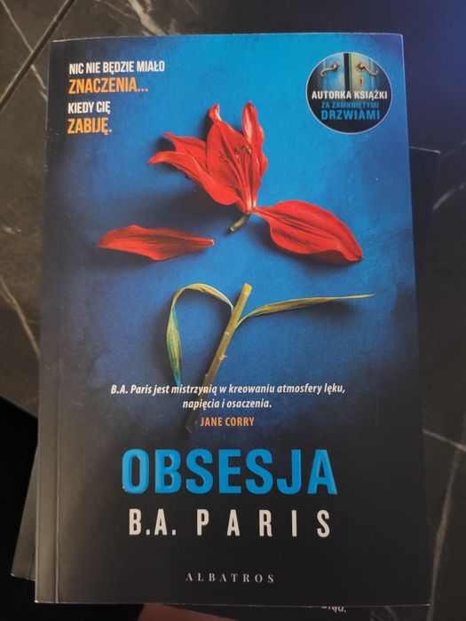 Książka Obsesja B.A. Paris thriller psychologiczny