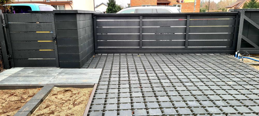 Brama aluminiowa ogrodzenie przęsła furtka