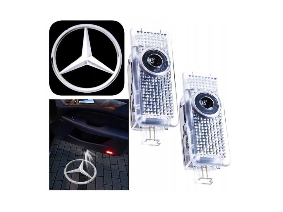 Дверний проектор логотипу Mercedes, світлодіодне підсвічування дверей