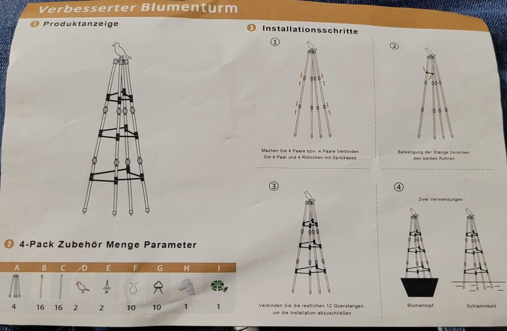 Pergola ogrodowa, wieża ogrodowa 4 szt