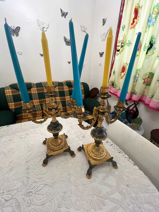 Par de Candeeiros e Candelabros Estilo Império