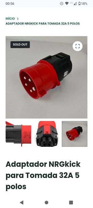 Ficha para carregar carro elétrico,  NRGKick Ficha interligação de segurança.
