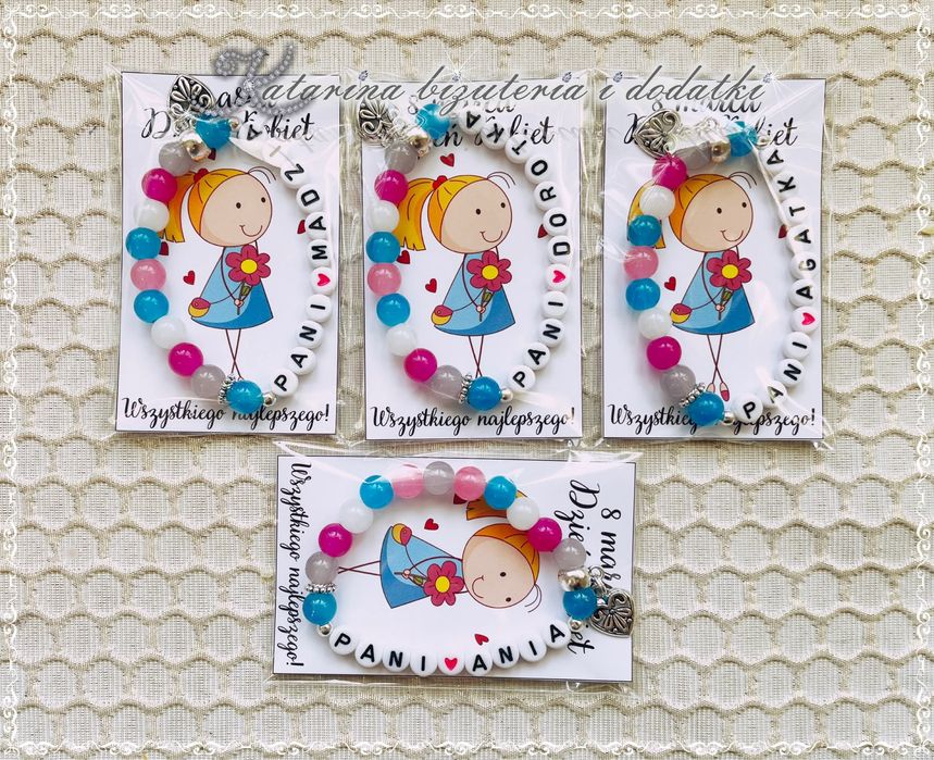 Bransoletka z imieniem Dzień Kobiet upominek prezent