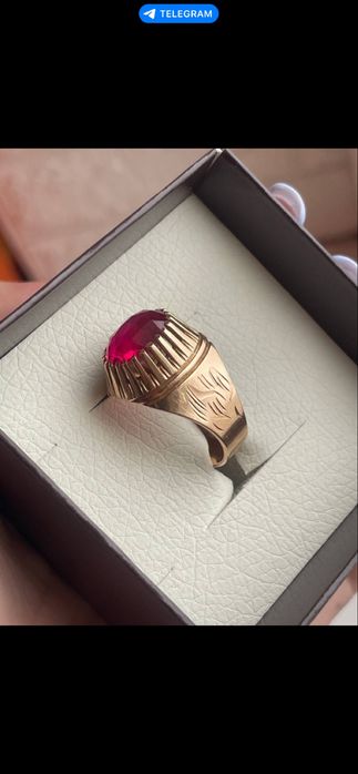 Кольцо золото 583 проба с рубином СССР