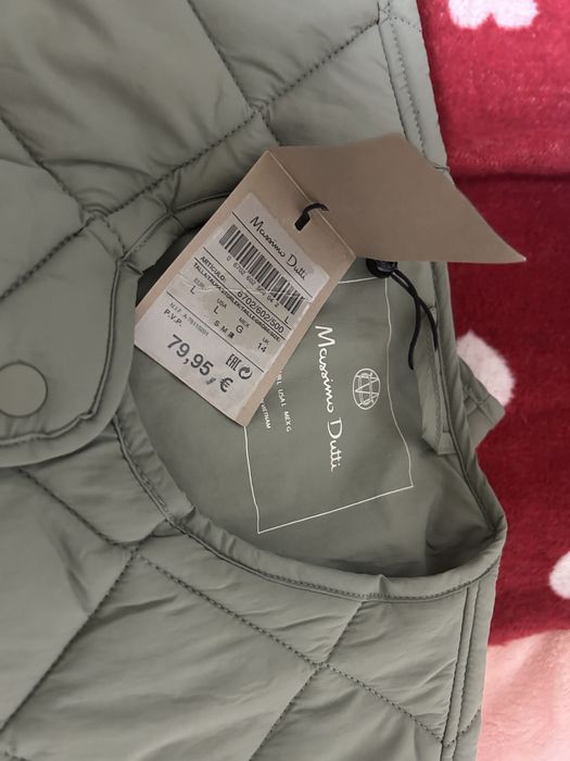 Casaco acolchoado verde massimo dutti novo