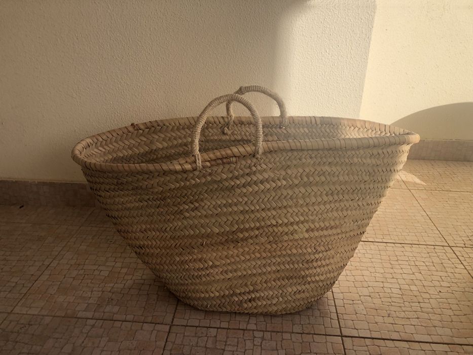 Cesto de vime decoração