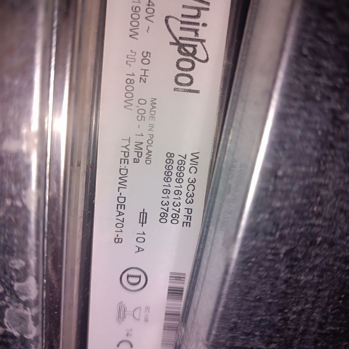 Посудомийна машина Whirlpool WIC 3C33 PFE
