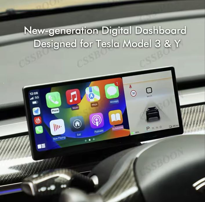 Покращений дисплей приладової панелі 9" CSSBOON / Catronics Tesla Model 3 Y