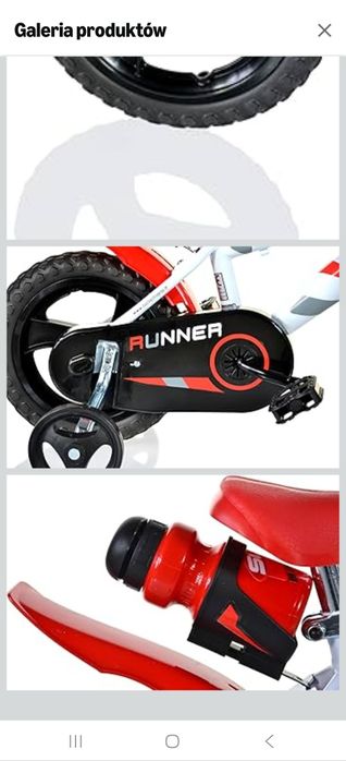 Nowy piękny czerwony  rowerek 14 cali dla dzieci  4-6 lat