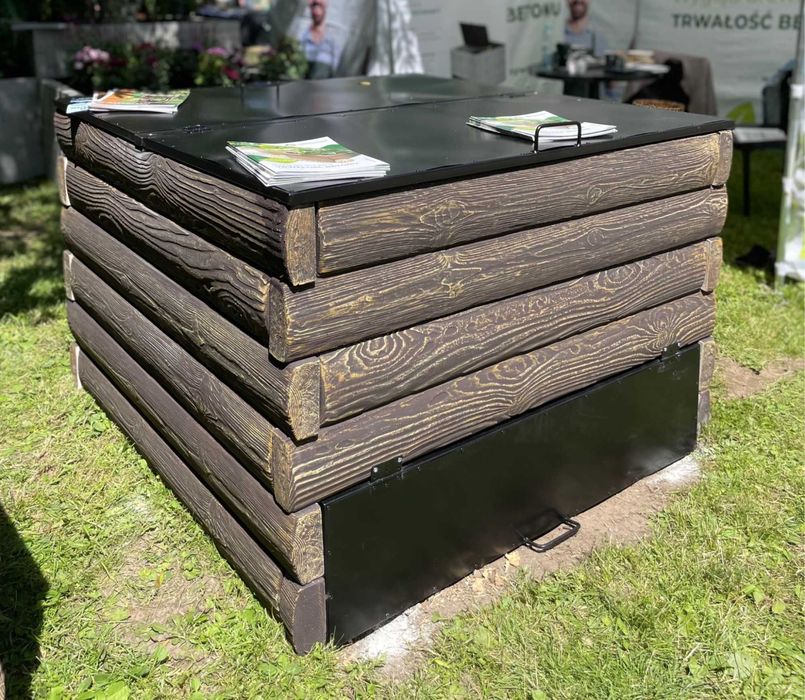 Kompostownik ogrodowy, duży kompostownik betonowy, kompostowniki