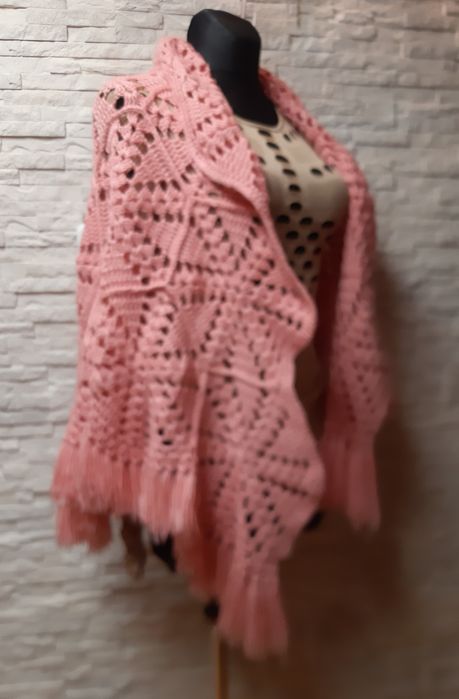 ?Szal, chusta handmade,ażur,szydełkowa,dziergana