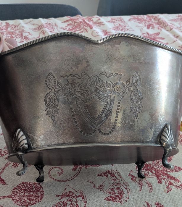 Żardiniera donica z cyny