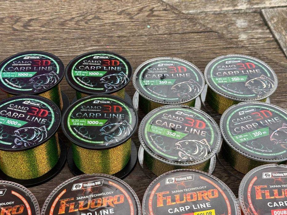 Жилка/ леска/ ліска/ оранж, зелена, салатова, дабл, 3д камо, дарк грін