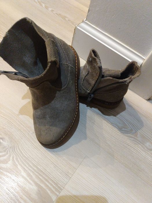 Botki zamszowe H&M naturalny zamsz rozmiar 24