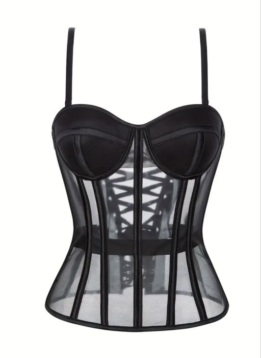 Корсет з сіткою чорний. Новий