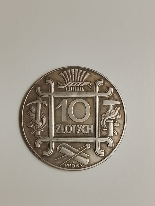10 złotych Klamry 1934 próba kopia