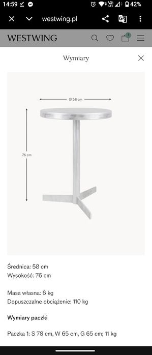 Nowoczesny aluminiowy stolik Tasca Westwing