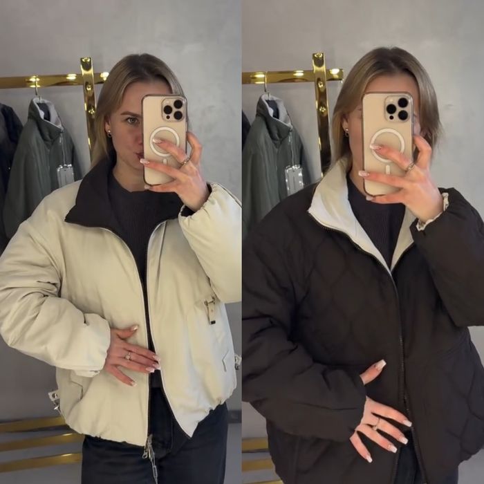 Двостороння жіноча куртка демісезонна весняна Meajiateer