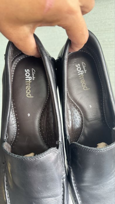 Шкіряні туфлі, лофери, макасіни Clarks, 43-44р..