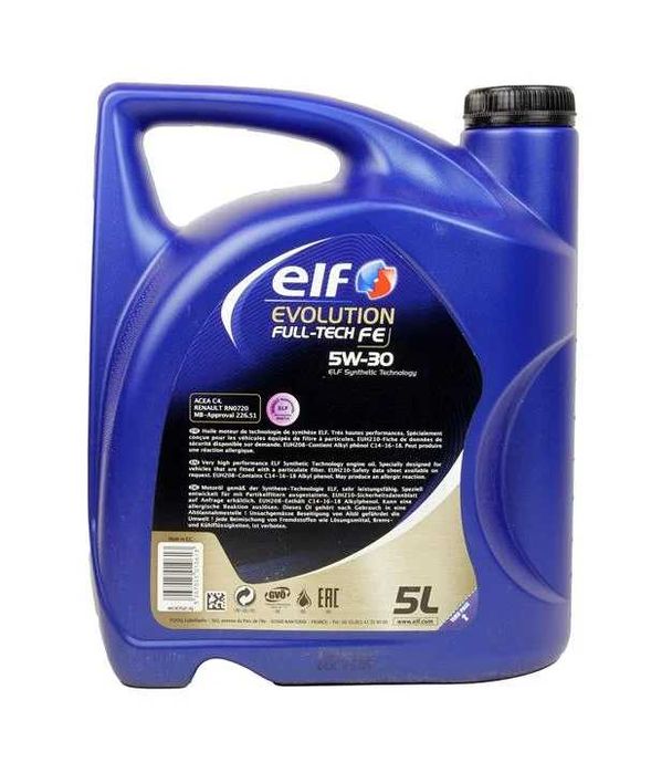 Оригінальна Олива ELF EVOLUTION FULL-TECH FE 5W-30, ФРАНЦІЯ, 5л, 2025р