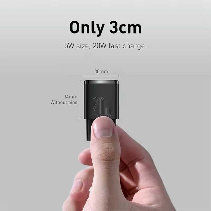 Зарядний пристрій Baseus Cube PD Quick Charger 20W EU