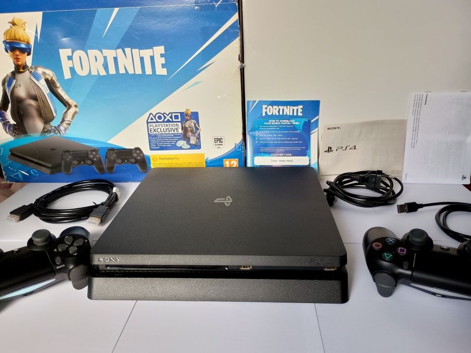 PlayStation 4 Slim 500GB + 2 Pady + Pudełko