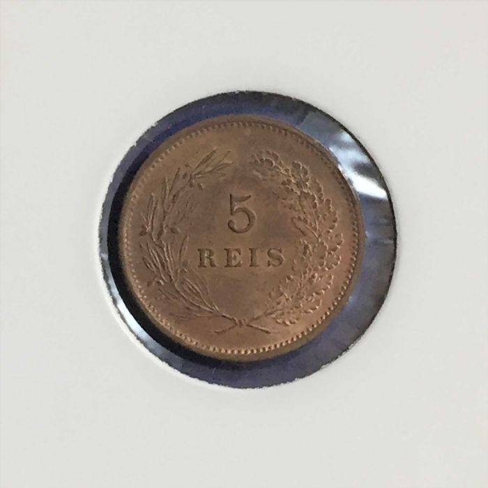 5 Réis 1891 - D. Carlos I - bronze