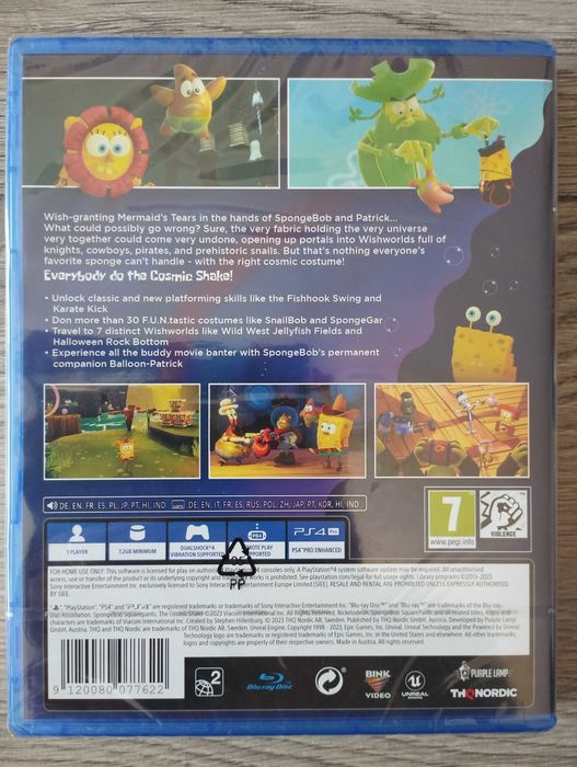 Nowa Gra Spongebob The Cosmic Shake Polska Wersja PS4/PS5 Playstation