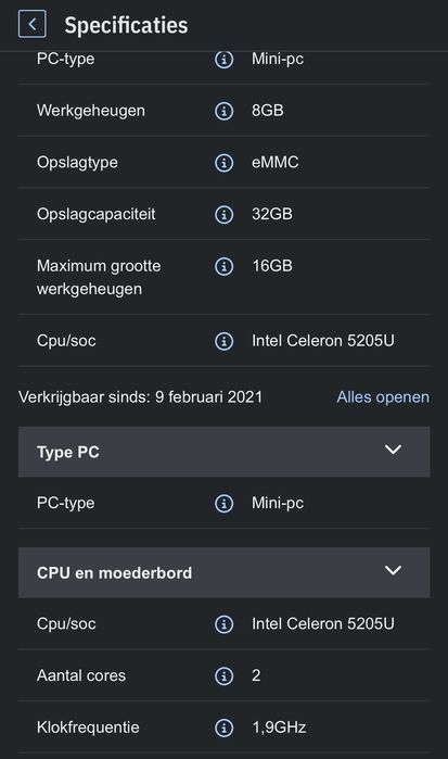 Mini PC Acer CXI4