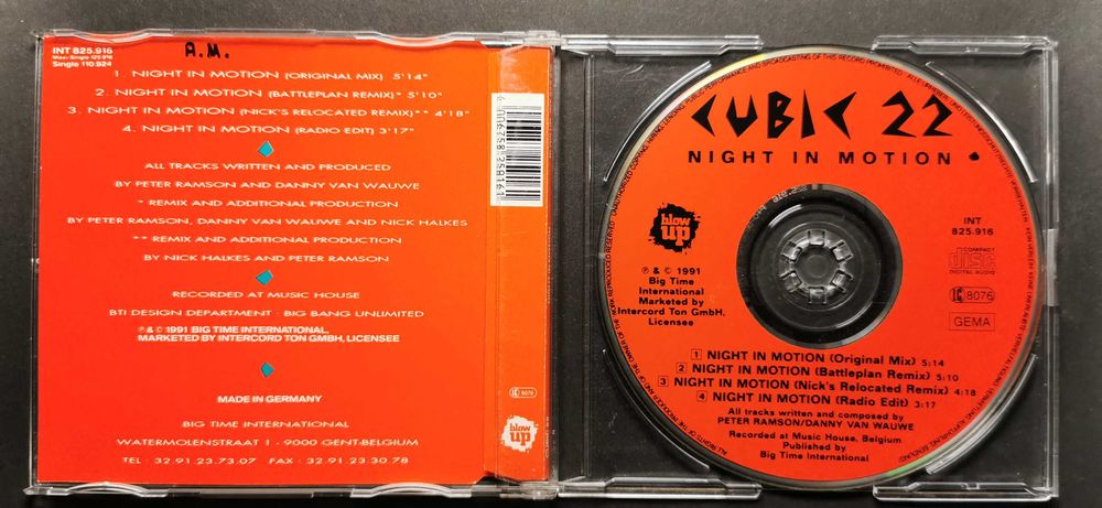 CD Cubic 22 Night in motion maxi single unikat!