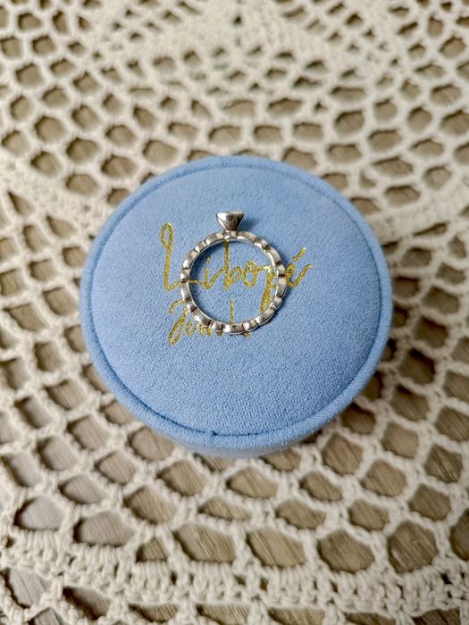 Subtelny srebrny pierścionek z cyrkonią 925  Soren P. Jones SPJ