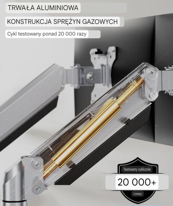 !! UCHWYT do 2 monitorów 13-32" Aluminiowy Stojak SUPER JAKOŚĆ !!