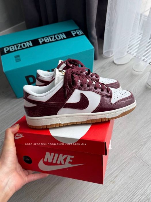 Nike Dunk Low Originals Burgundy Croc (NEW IN BOX)