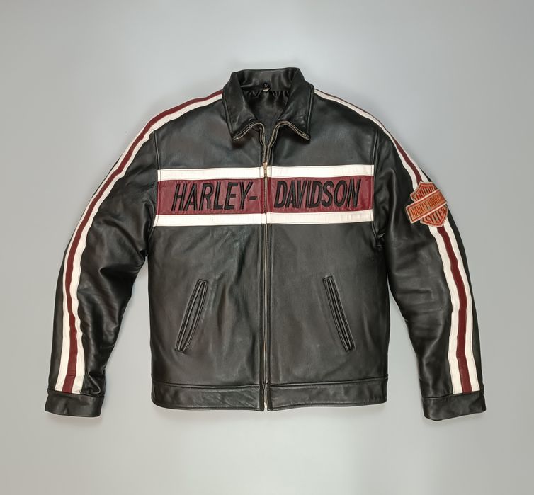 Кожаная куртка Harley-Davidson Vintage Y2K Оригинал (М)